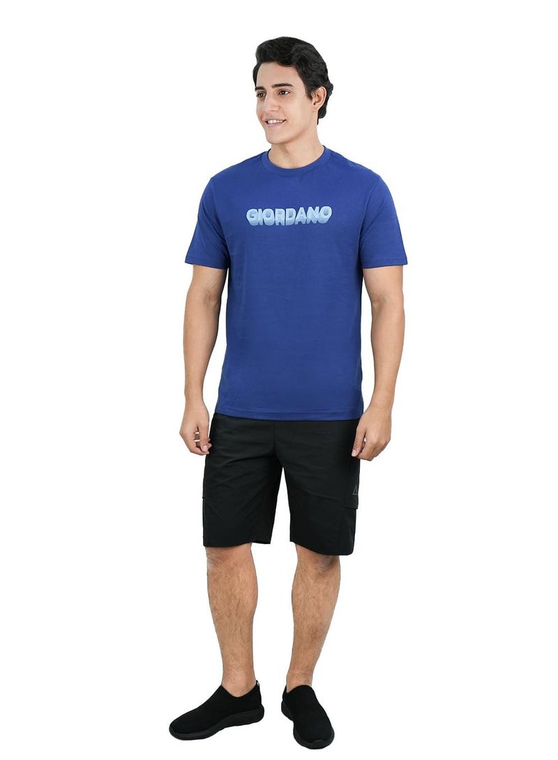 GIORDANO Men's Cotton Signature Print Tee - Image 2