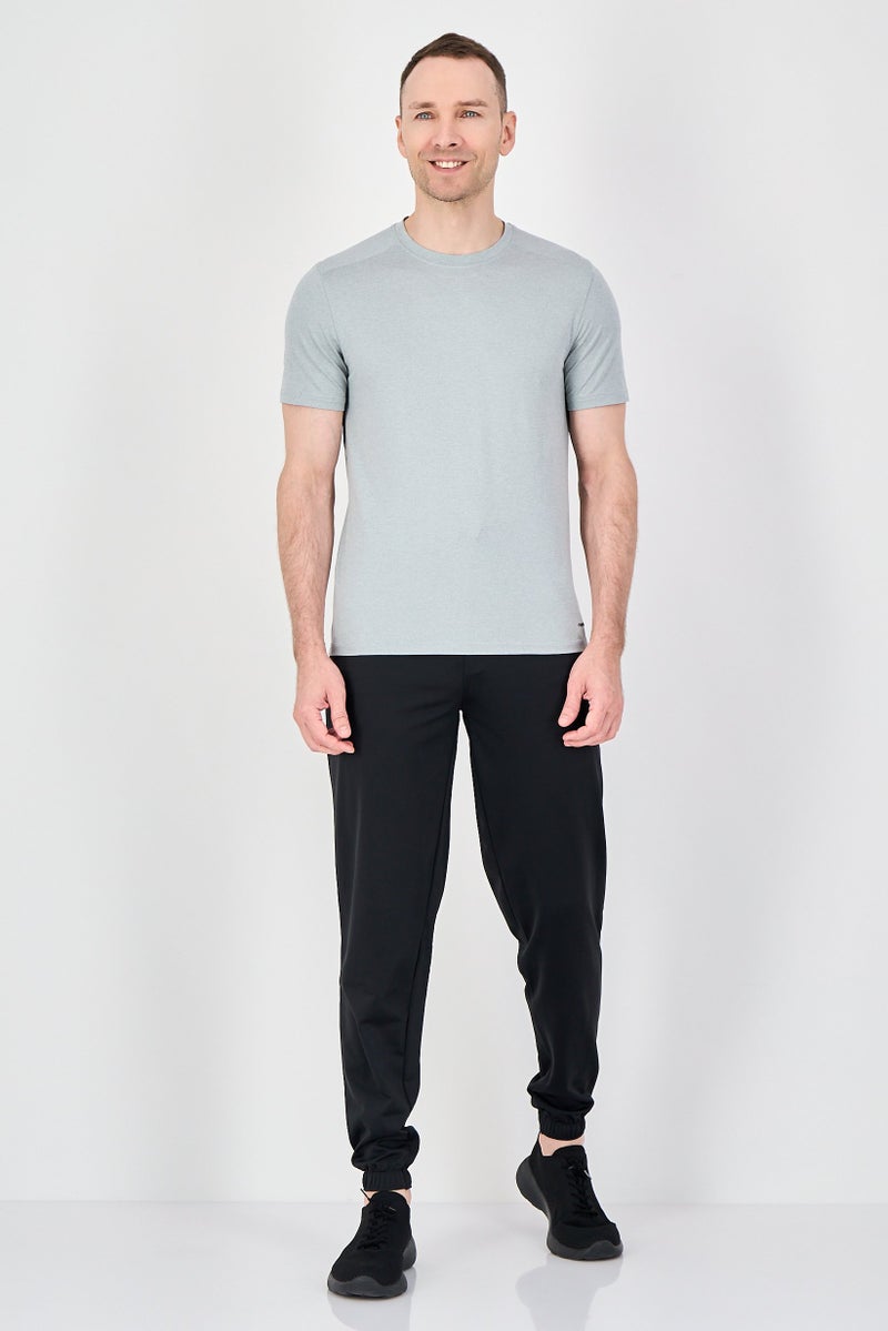 MOTION Men Sportswear Fit Short Sleeve Training T-Shirt, Grey - Image 4