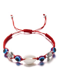 Catei Karrui Handcrafted Ocean Eye Beaded Bracelet with Sea Turtle Shell and Blue Eye Beads Adjustable Bolo Style  - Image 1