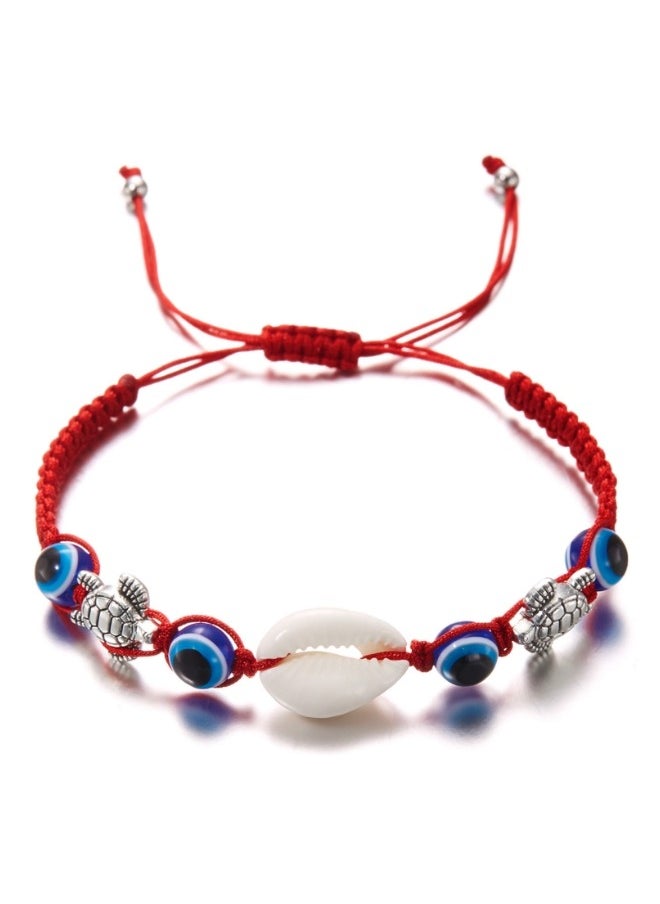 Catei Karrui - Handcrafted Ocean Eye Beaded Bracelet with Sea Turtle Shell and Blue Eye Beads Adjustable Bolo Style - Image 1