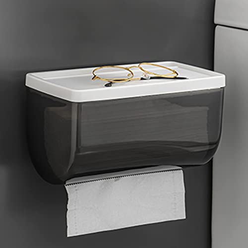 Zeinwap Magic Sticker Series Tissue Roll Holder | Toilet Paper Holder | 100% Waterproof with Storage Rack and Mobile Stand for Bathroom, Standard (Pack of 1) - Image 1