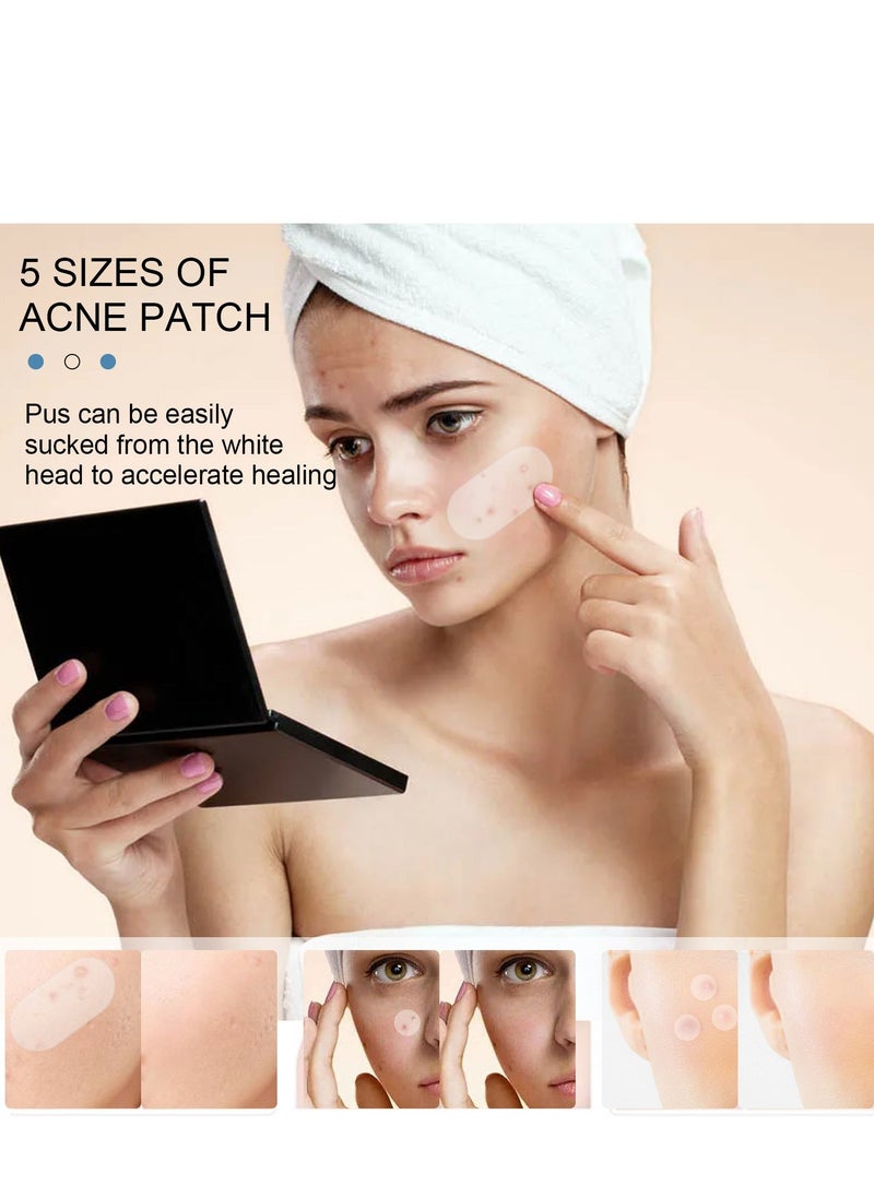 EELHOE Large Pimple Patches (5 Sizes 80 Patches), Acne Patches for Face, Chin, Back or Body, Hydrocolloid Patches Suitable for All Skin Types - Image 4