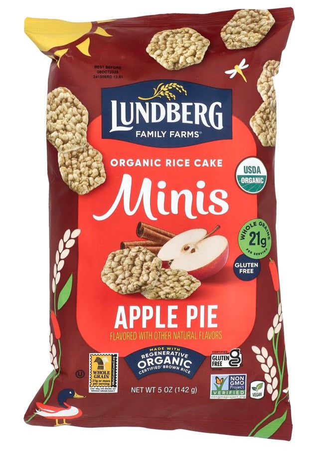 Lundberg Organic Rice Cake Minis Apple Pie 5 oz (142 g) 