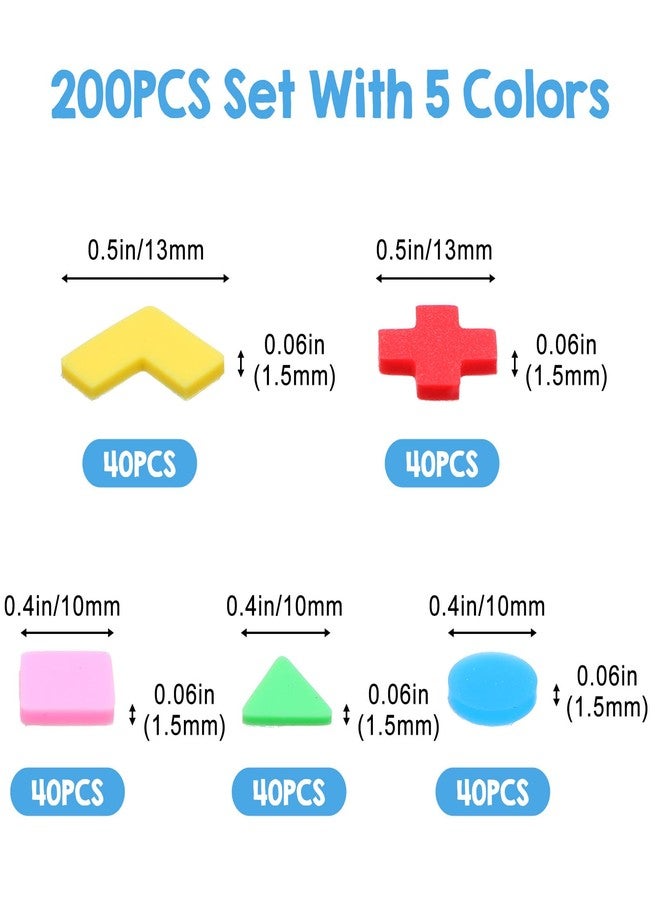 Wanmu 200Pcs Bump Dots for Visually Impaired, Adhesive Silicone Braille Stickers, Assorted Sizes Low Vision Aids Raised Tactile Dots for Blind, Low Vision, Elderly (Green, Pink, Blue, Yellow, Red) - Image 2