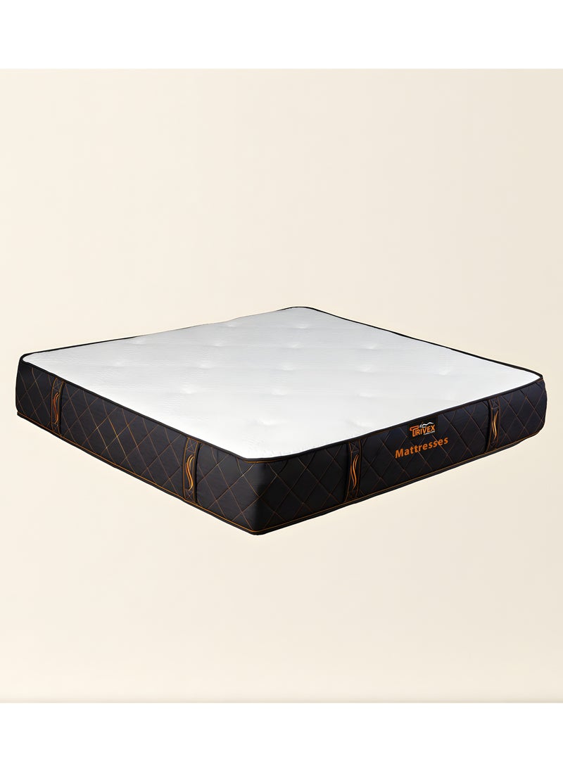 TRIVEX - King Size Mattress 30cm Thick Handmade Pocket Spring Mattress With Italian Memory Foam Handcrafted With Unique Feather Buttons Providing Ultimate Comfort Mattress 180x200 - Image 1