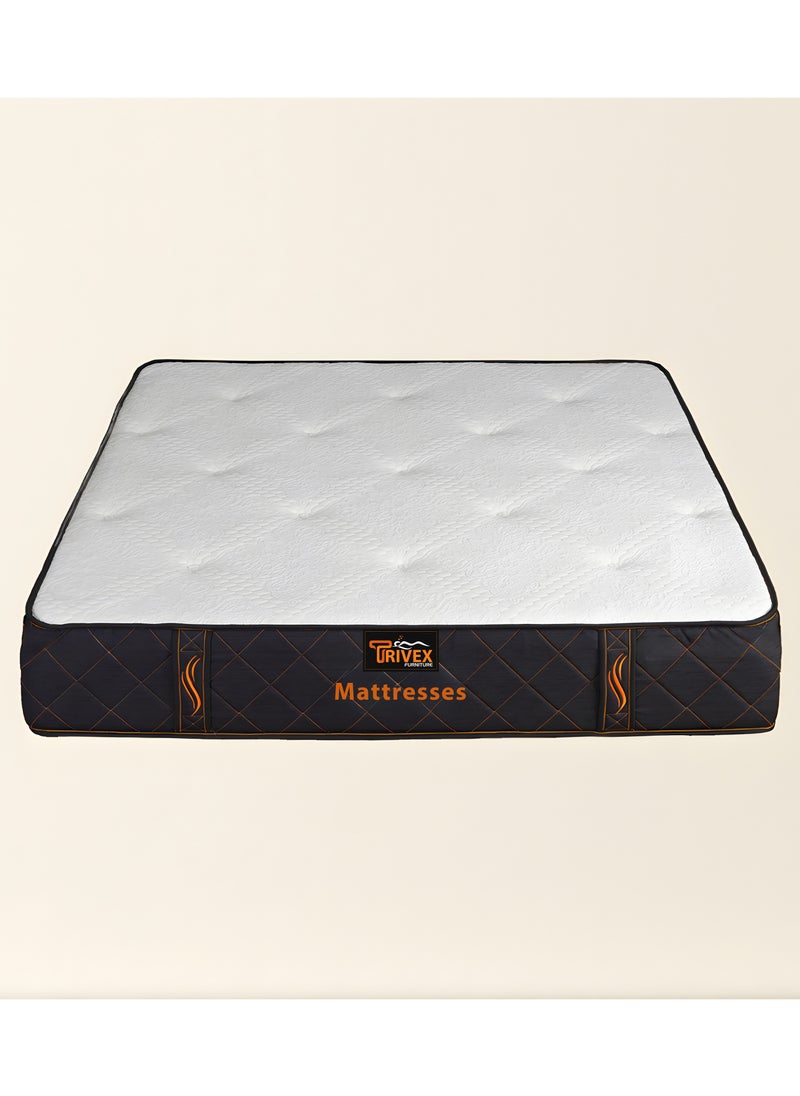 TRIVEX - King Size Mattress 30cm Thick Handmade Pocket Spring Mattress With Italian Memory Foam Handcrafted With Unique Feather Buttons Providing Ultimate Comfort Mattress 180x200 - Image 1