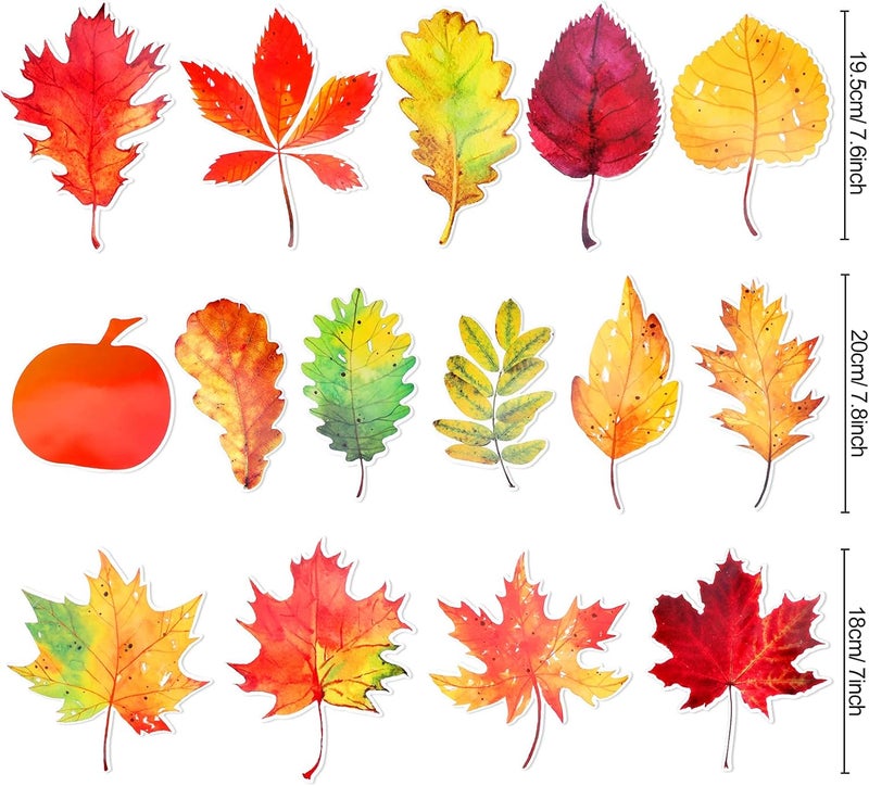 Konsait Thanksgiving Decorations 30 Pcs Fall Autumn Maple Leaves Fruit Assorted Hanging Swirls Farmhouse Harvest Streamer Ceiling Decorations for Home Outdoor Classroom Decor Supplies Party Favors - Image 2