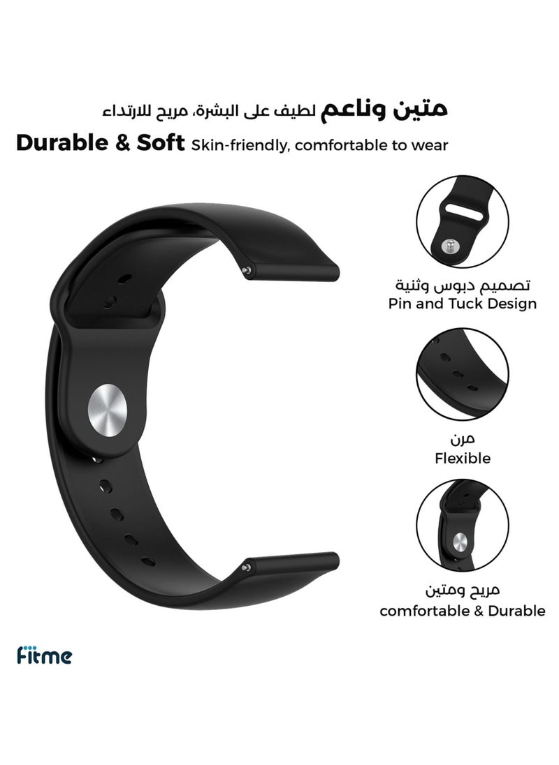 Generic - Silicone Clips Replacement Band for Kieslect Ks / kr Pro Watches (22 mm) - Image 1