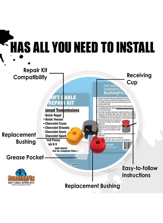 BushingFix.com Bushing Fix CA1Kit - Manual Transmission Shift Cable Bushing Repair Kit - Image 2