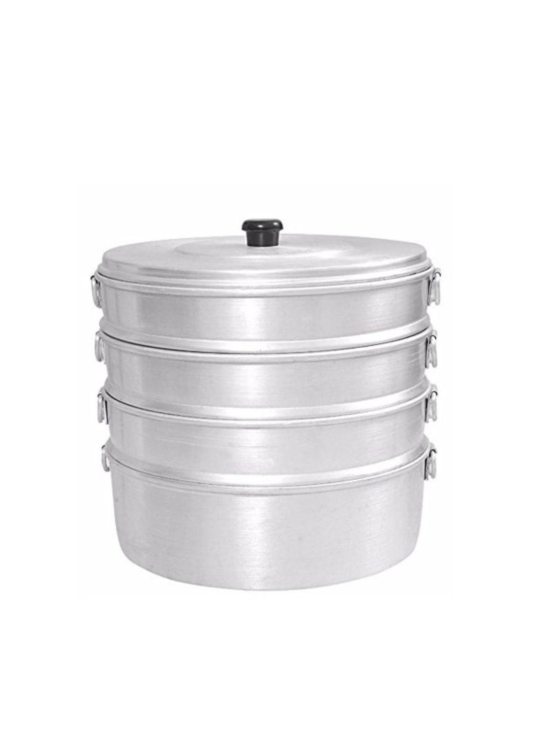 KC Aluminium Momos Steamer Diamm 8 Inch with 4 Tier Capacity 5 litres - Image 1