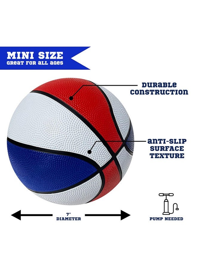 Botabee Mini Basketball Set Of 5 - Durable,No-Slip Grip 7" Mini Basket Balls For Indoor And Outdoor Play - Inflatable Basketball Toys For Pop Arcade - Soft, Bouncy Sports Rubber Playing Ball - Image 2