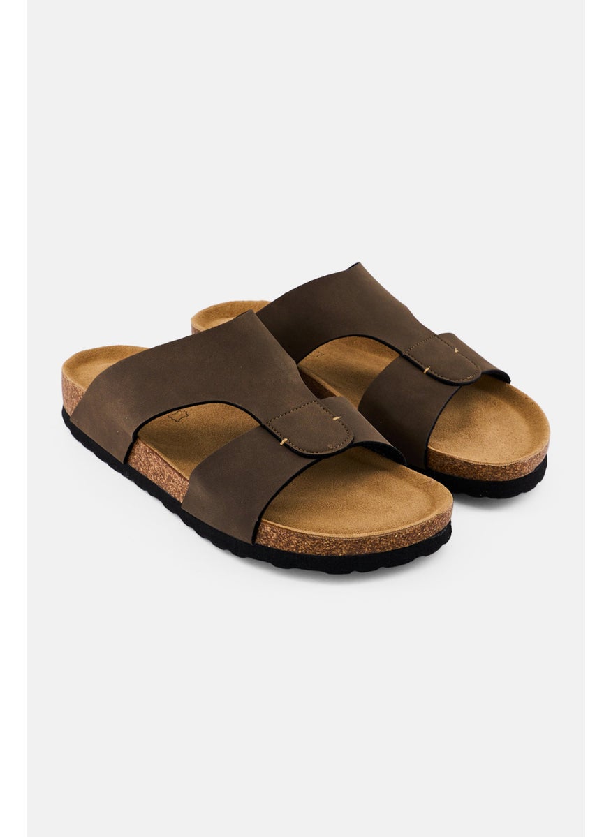 Algspar Men Slip On Cork Sandals, Brown  - Image 1