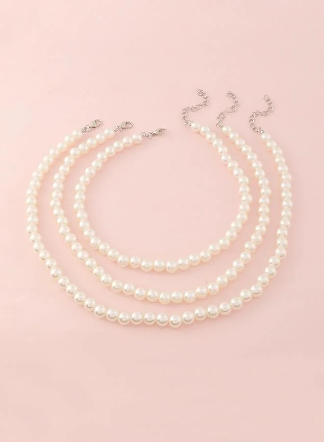 Take Two Pack o 3 - Faux Pearl Necklace
