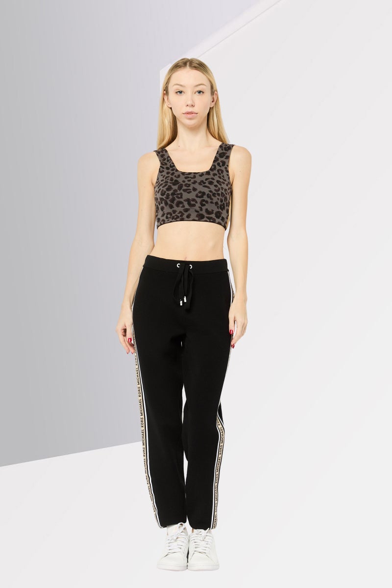 Michael Kors Women Straight Leg Jogger Pants, Black - Image 2