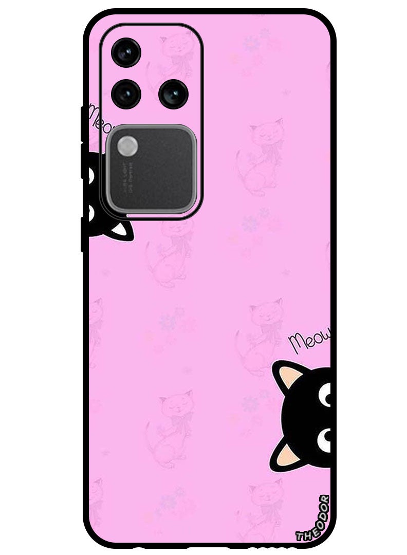 Theodor Protective Case Anti Scratch Shock Proof Bumper Cover For Vivo S18 Pro Meow Meow - Image 1