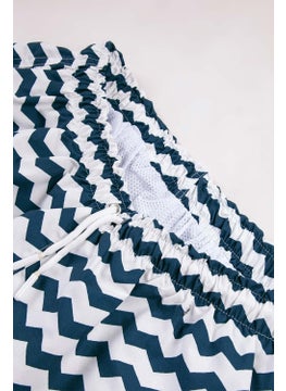 Gold Class Kidswear Blue Striped Water Repellent Men's Swim Shorts  - Image 4