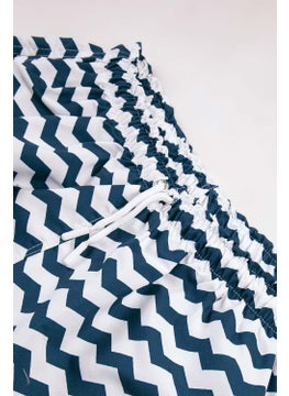 Gold Class Kidswear Blue Striped Water Repellent Men's Swim Shorts  - Image 3