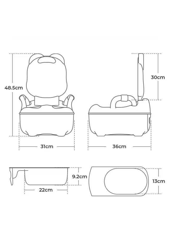 Baby Potty Training Seat,Portable Potty Toilet Trainer with Handles,Toddler Kids Potty Chair with High Back Support  Lid Removable Potty Pot, Baby toilet for Toddler Baby Kids