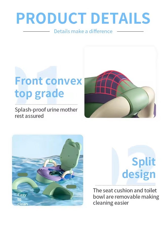 Baby Potty Training Seat,Portable Potty Toilet Trainer with Handles,Toddler Kids Potty Chair with High Back Support  Lid Removable Potty Pot, Baby toilet for Toddler Baby Kids
