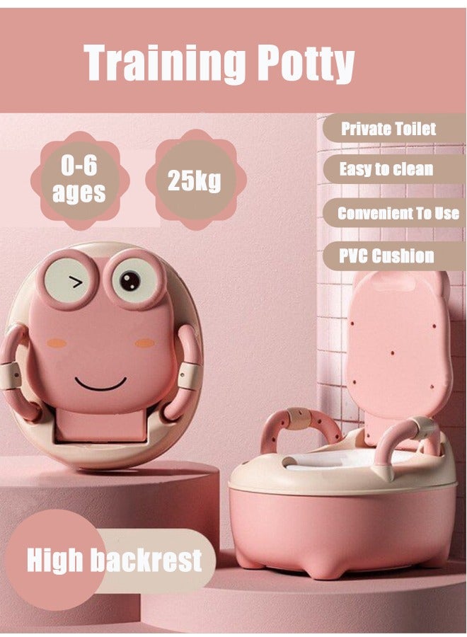 Baby Potty Training Seat,Portable Potty Toilet Trainer with Handles,Toddler Kids Potty Chair with High Back Support  Lid Removable Potty Pot, Baby toilet for Toddler Baby Kids