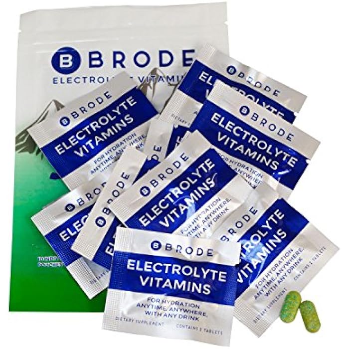 Brode Electrolyte Vitamin - Portable Zero-Sugar Electrolyte Tablets - No Gross Flavor - for Sports, Nightlife, Jetlag, 5 Essential Electrolytes + 9 Vitamins - Image 2