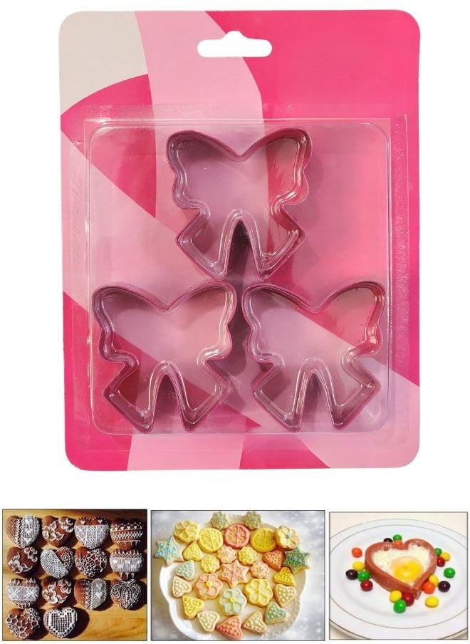 FALMER 3 Piece Stainless Steel Baking Biscuit Pastry Cutter Mold  - Image 1