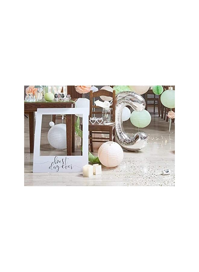 The Bros Best Day Ever Giant Wedding Polaroid Photo Frame or Backdrop-Rustic, Grey - Image 4