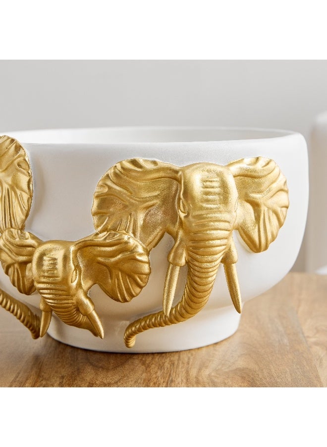 Home Box Delyn Polyresin Elephant Decorative Bowl 28 x 26.5 x 15.5 cm  - Image 1