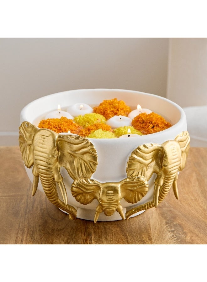Home Box Delyn Polyresin Elephant Decorative Bowl 28 x 26.5 x 15.5 cm  - Image 3