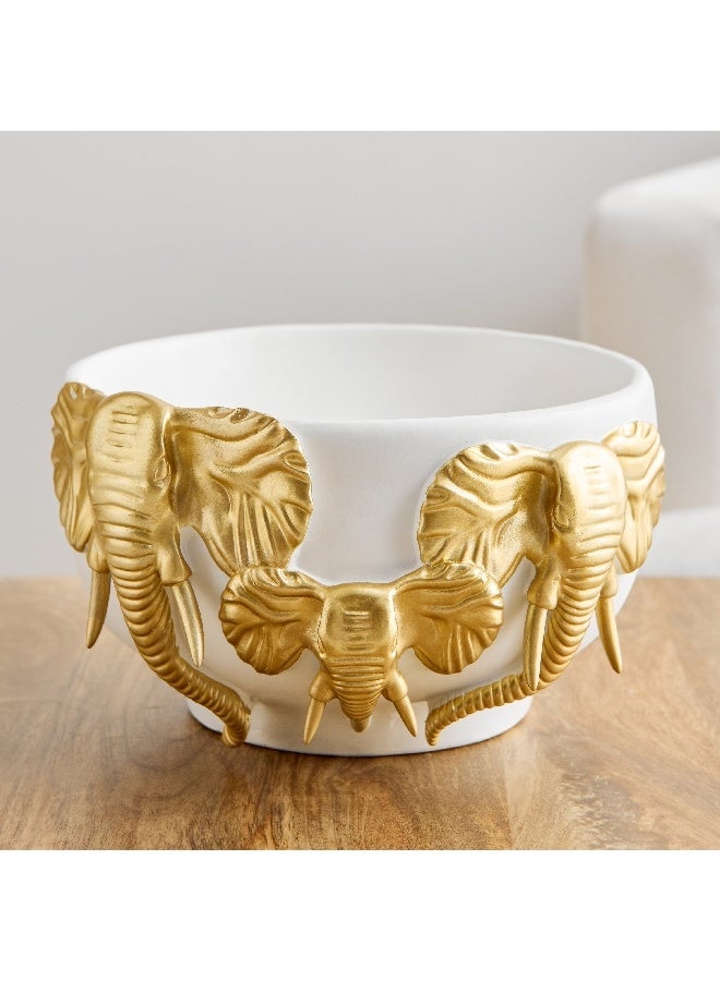 Home Box Delyn Polyresin Elephant Decorative Bowl 28 x 26.5 x 15.5 cm  - Image 2