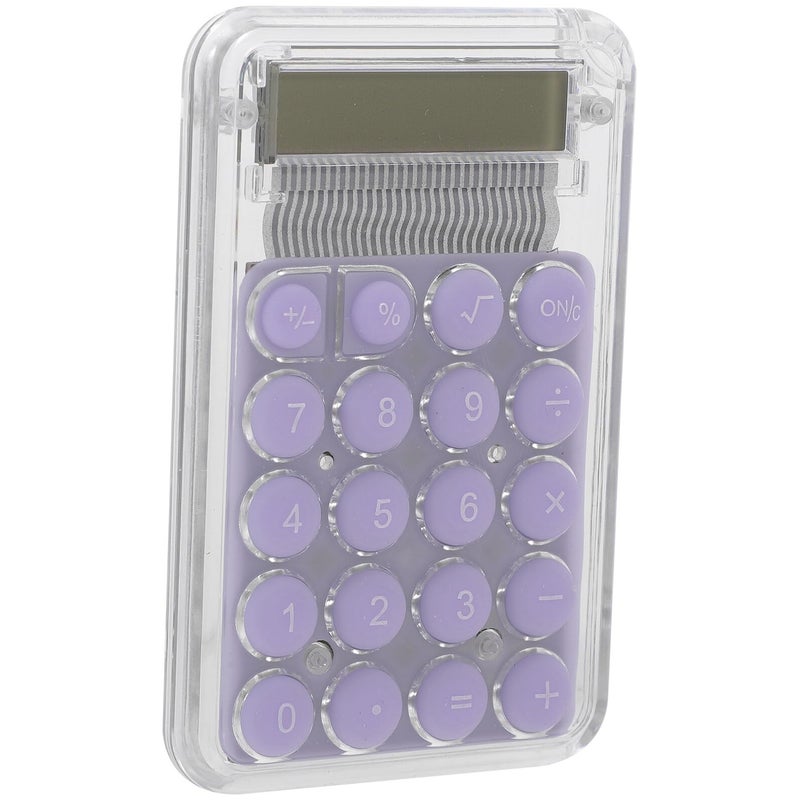 Purple Mini Handheld Calculator 8 Digit Display for Students School Office Use - Image 2
