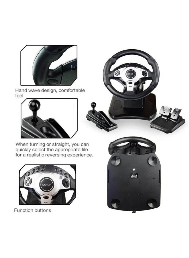 R900 Racing Wheel, Steering Wheel Floor Pedals 270/900°Car Sim Driving Dual-Motor Vibration With Shifters Gear for PC, PS4, PS3, Xbox Series X|S, Xbox One, Xbox 360, Switch - Image 3