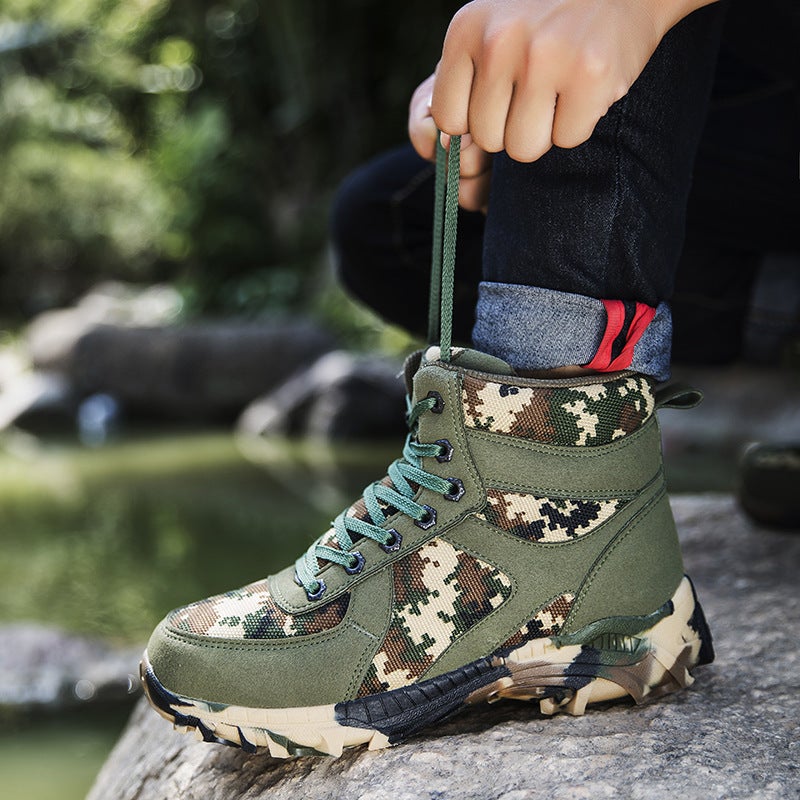 Camouflage Military Boots Men'S High-Top Winter Fleece-Lined Thickened Warm Men'S Cotton Shoes High Waist Desert Cold Day Outdoor Work Shoes - Image 4