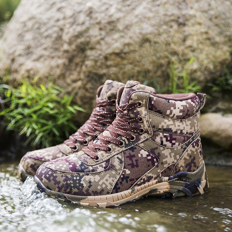 Camouflage Military Boots Men'S High-Top Winter Fleece-Lined Thickened Warm Men'S Cotton Shoes High Waist Desert Cold Day Outdoor Work Shoes - Image 3