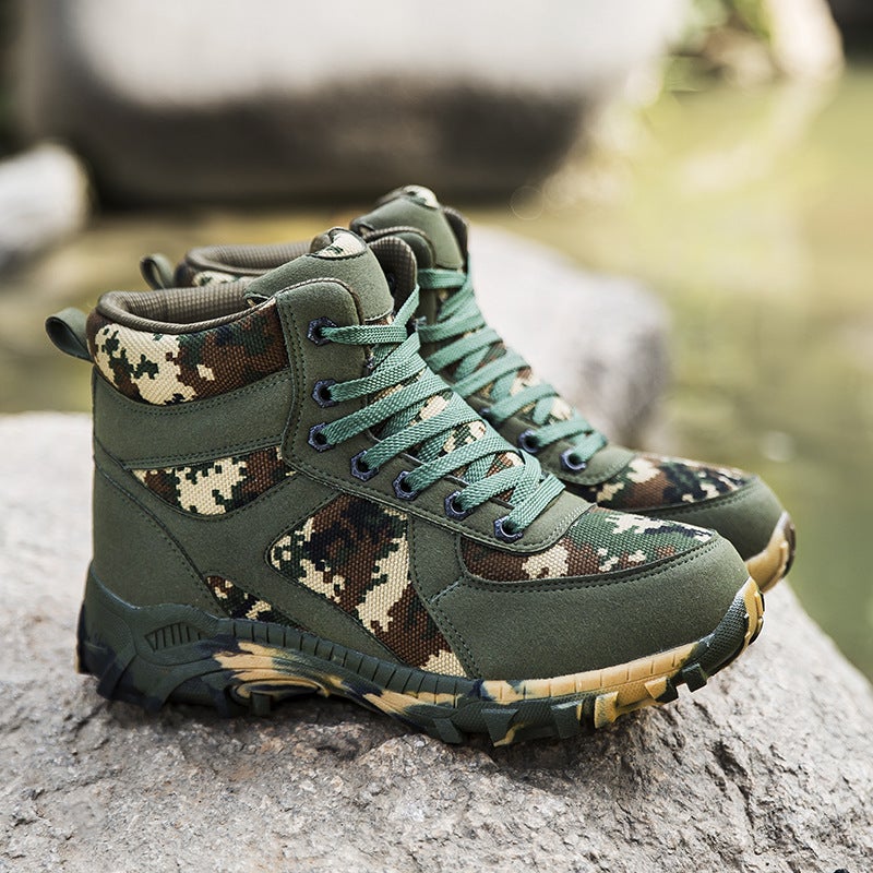 Camouflage Military Boots Men'S High-Top Winter Fleece-Lined Thickened Warm Men'S Cotton Shoes High Waist Desert Cold Day Outdoor Work Shoes - Image 2