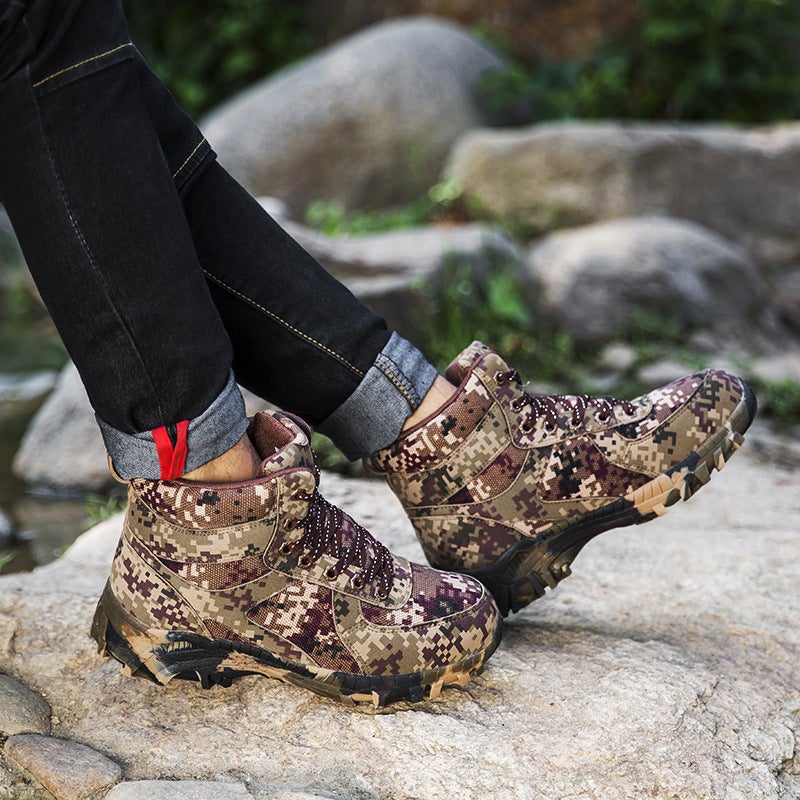 Camouflage Military Boots Men'S High-Top Winter Fleece-Lined Thickened Warm Men'S Cotton Shoes High Waist Desert Cold Day Outdoor Work Shoes - Image 5