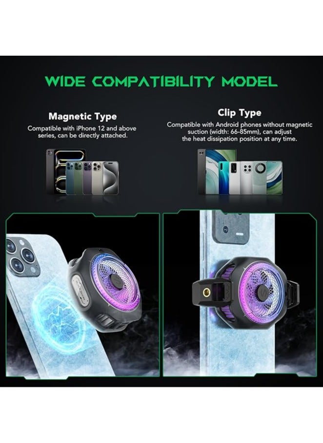 BLACK SHARK Phone cooler Black Shark 4 Pro Magcooler – 27W High-Performance Magnetic Phone & iPad Cooler for Gaming and Live Streaming – Cooling Fan for Smartphones, iPads, and Tablets (Perfect for PUBG Mobile, COD, and More)  - Image 5