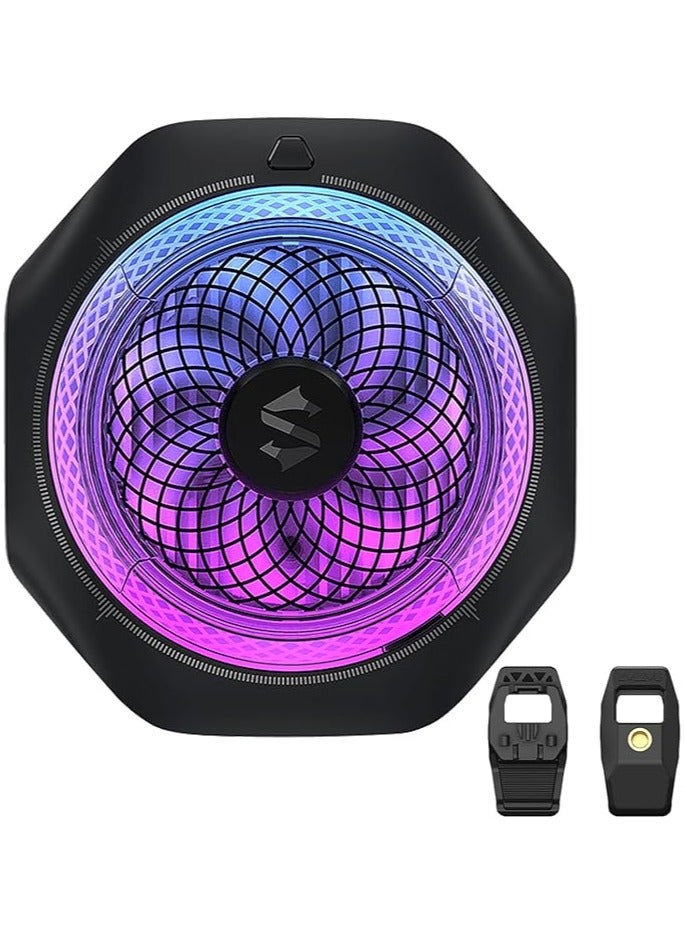 بلاك شارك مبرد هاتف بلاك شارك 4 برو ماج كولر – مبرد مغناطيسي عالي الأداء بقوة 27 واط للهواتف والآيباد – مثالي للألعاب والبث المباشر – مروحة تبريد للهواتف الذكية، الآيباد، والأجهزة اللوحية (مثالي للعبة ببجي موبايل، كول أوف ديوتي، والمزيد) - Image 1