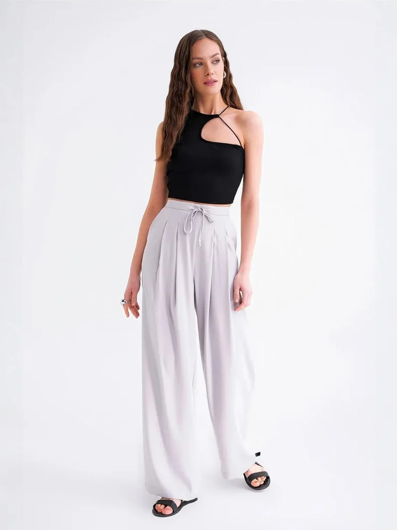 MixRay Mixray High Waist Pleated Palazzo Pants