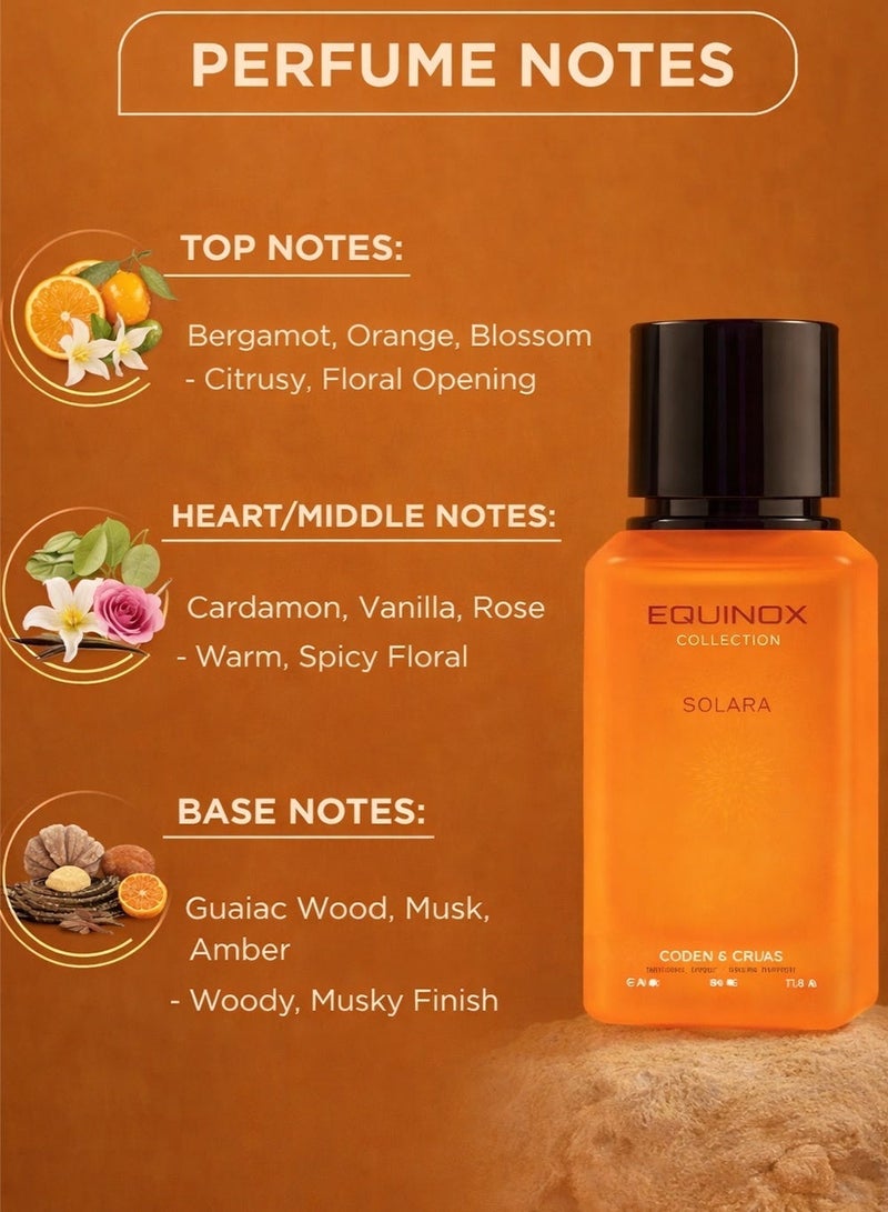 Hermoso مجموعة إكوينوكس سولارا | عطر رجالي يدوم طويلًا برائحة المسك والبرغموت والهيل، سعة 100 مل - Image 2