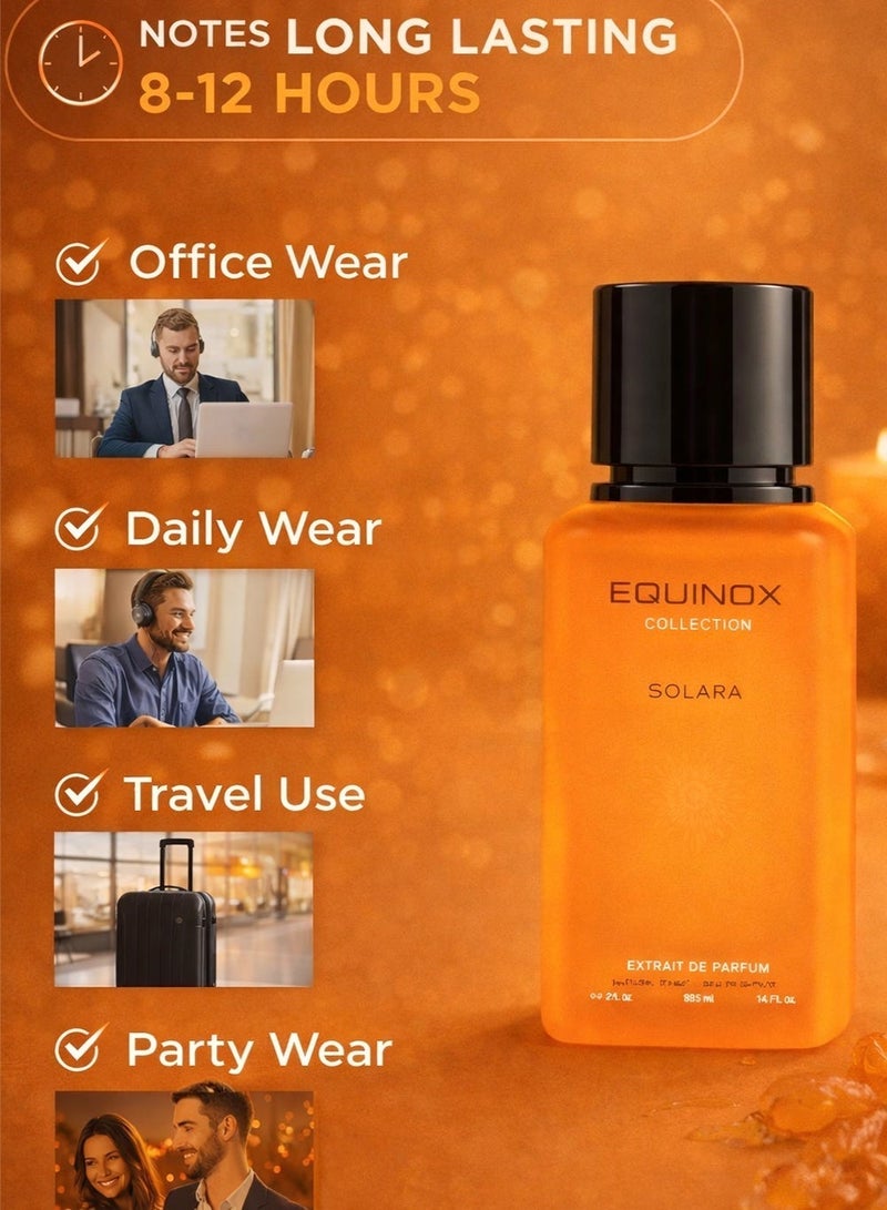 Hermoso مجموعة إكوينوكس سولارا | عطر رجالي يدوم طويلًا برائحة المسك والبرغموت والهيل، سعة 100 مل - Image 4