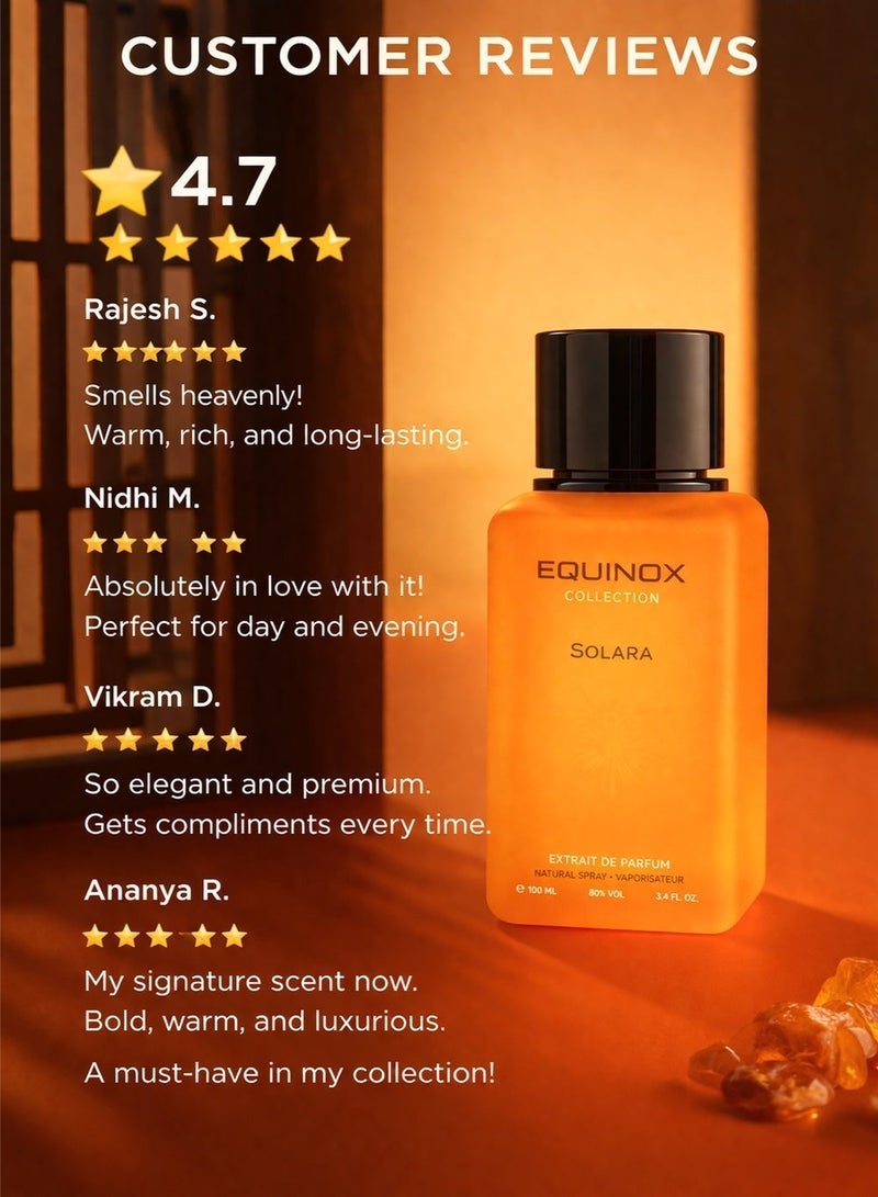 Hermoso مجموعة إكوينوكس سولارا | عطر رجالي يدوم طويلًا برائحة المسك والبرغموت والهيل، سعة 100 مل - Image 5