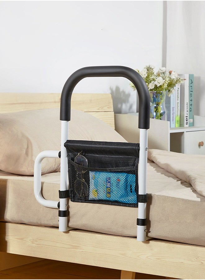 XiuWoo Bed Assist Rail Adult Bedside Standing Bar for Seniors Elderly Handicap Adjustable Fall Prevention Safety Handle Guard Long Hand Bedrail Grab Bar Cane  - Image 2