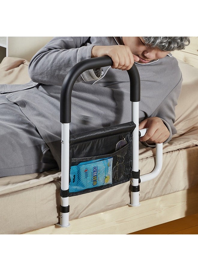 XiuWoo Bed Assist Rail Adult Bedside Standing Bar for Seniors Elderly Handicap Adjustable Fall Prevention Safety Handle Guard Long Hand Bedrail Grab Bar Cane  - Image 5