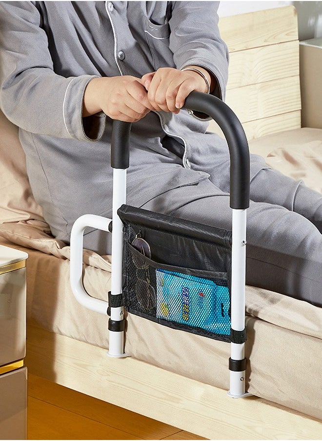 XiuWoo Bed Assist Rail Adult Bedside Standing Bar for Seniors Elderly Handicap Adjustable Fall Prevention Safety Handle Guard Long Hand Bedrail Grab Bar Cane  - Image 1