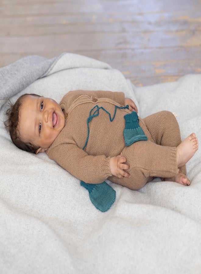 Ecoable Merino Wool Baby Coverall, Knit Long Sleeve Jumpsuit Romper | One-Piece Winter Outfit for Boys and Girls, Soft Organic Button-Up Layer (EU 62/68, Soft Pink) - Image 3