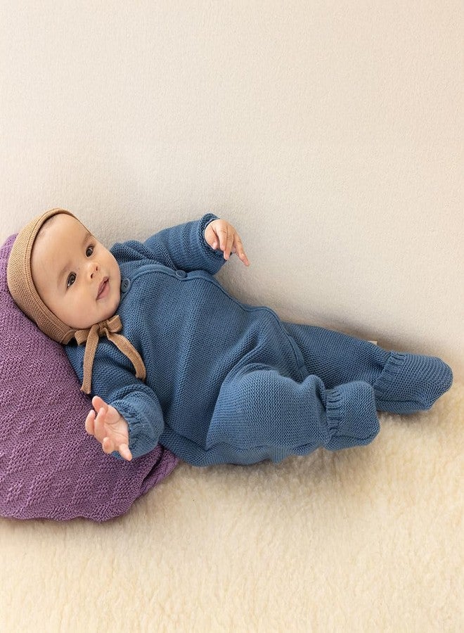 Ecoable Merino Wool Baby Coverall, Knit Long Sleeve Jumpsuit Romper | One-Piece Winter Outfit for Boys and Girls, Soft Organic Button-Up Layer (EU 62/68, Soft Pink) - Image 4