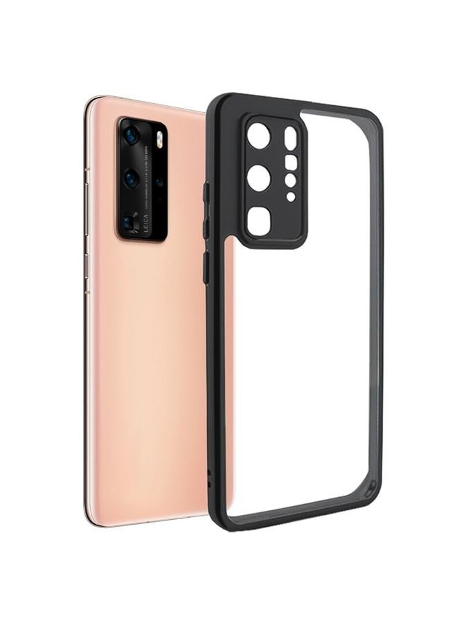 S-TOP Case For Huawei P40 Pro Frosted TPU + Transparent PC Phone Case - Image 1