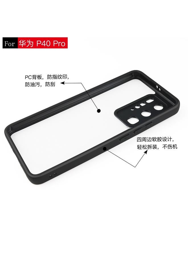 S-TOP Case For Huawei P40 Pro Frosted TPU + Transparent PC Phone Case - Image 3