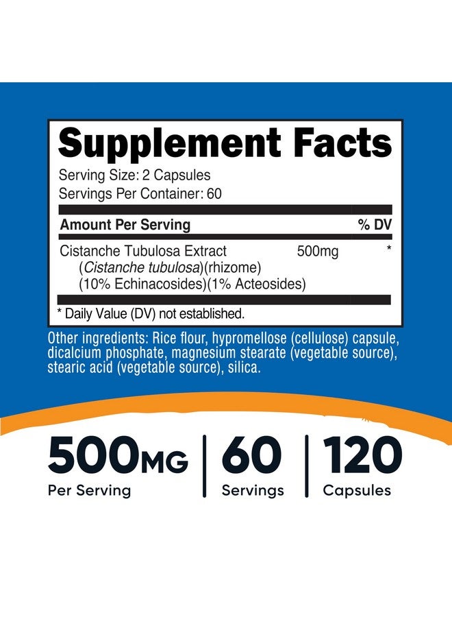 Nutricost نوتريكوست سيستانش توبولوزا 500 ملغ لكل حصة، 120 كبسولة - نباتي، خالي من الكائنات المعدلة وراثيًا، 60 حصة - Image 2
